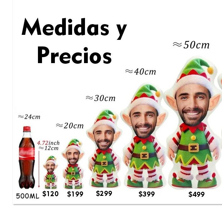 Cojín Navideño Personalizado: Tu Cara en Caricatura (Fotomontaje)