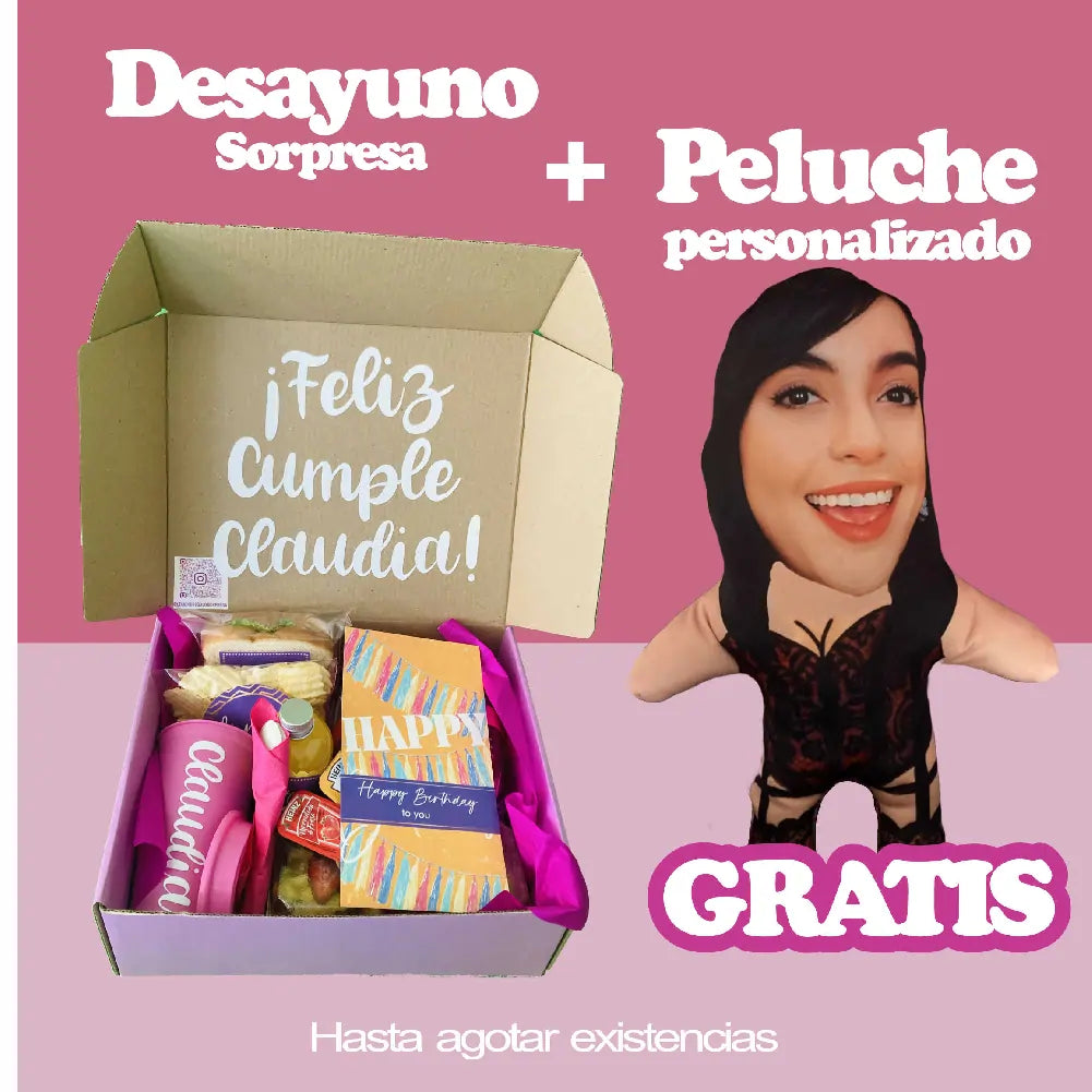 Desayuno Sorpresa y regalo  ¡Almohada Personalizada GRATIS!