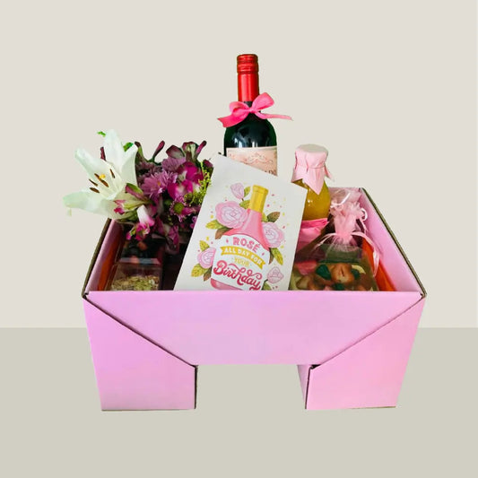 Desayuno Romántico a Domicilio con Vino Tinto y Pastel en CD Juárez