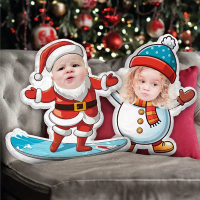 Cojín Navideño Mágico Personalizado: La Cara de tu Niño (Fotomontaje)
