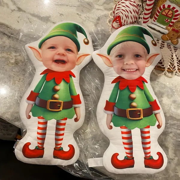 Cojín Navideño Personalizado: Tu Cara en Caricatura (Fotomontaje)