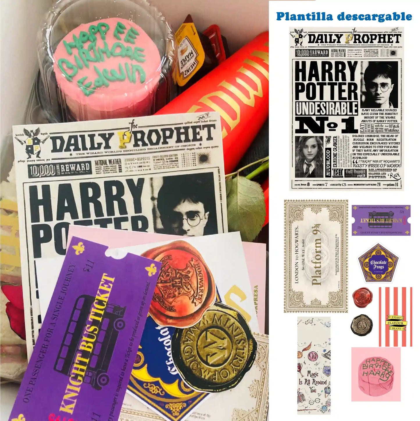 Plantillas Imprimibles para Desayunos Sorpresa  - Descarga Inmediata