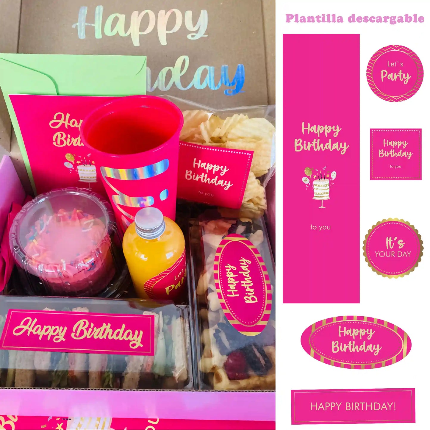 Plantillas Imprimibles para Desayunos Sorpresa  - Descarga Inmediata